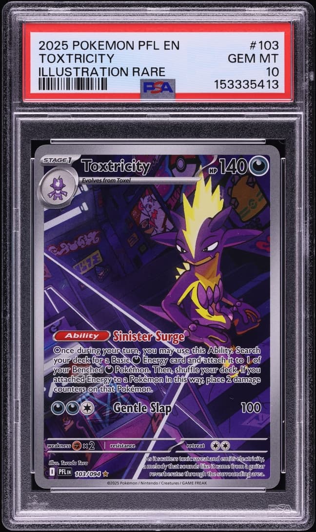 Pokemon Mega Evolution Phantasmal Flames IR Toxtricity #103
