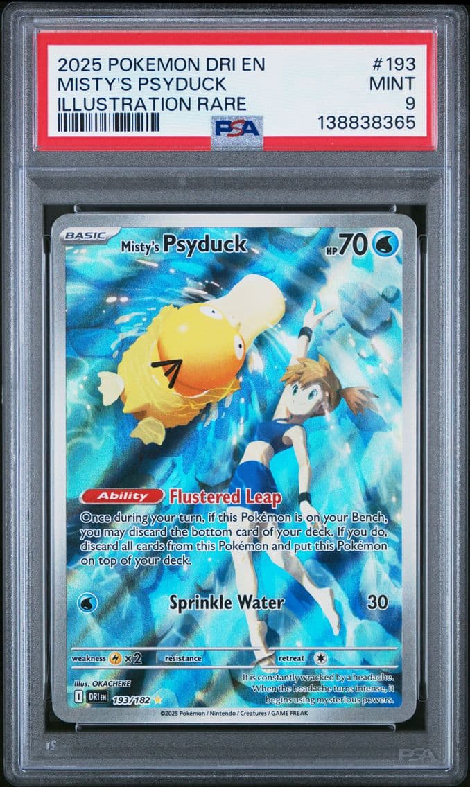 2025 #193 Misty's Psyduck PSA 9 