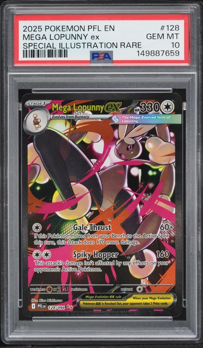 Pokemon Mega Evolution Phantasmal Flames SIR Mega Lopunny Ex #128