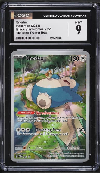 Pokemon Scarlet & Violet Black Star Promo 151 ETB Full Art Snorlax #51