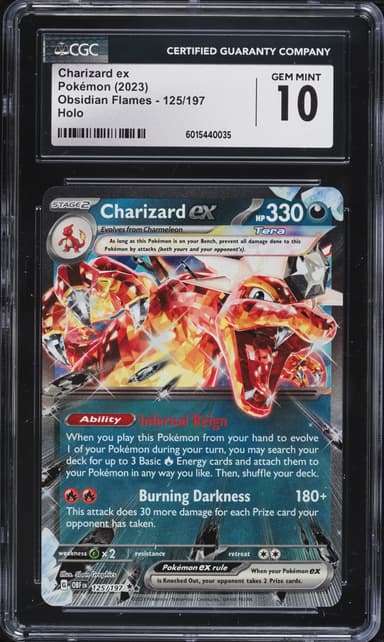 Pokemon Scarlet & Violet Obsidian Flames Holo Charizard Ex #125