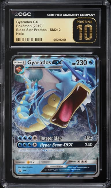 Pokemon Sun & Moon Promo Hidden Fates Holo Gyarados GX #SM212