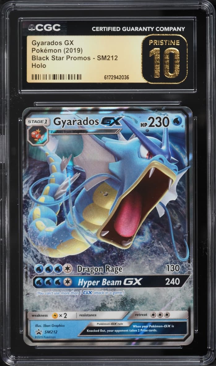 Pokemon Sun & Moon Promo Hidden Fates Holo Gyarados GX #SM212