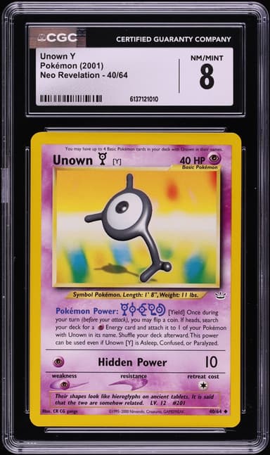Pokemon Neo Revelation Unown Y #40