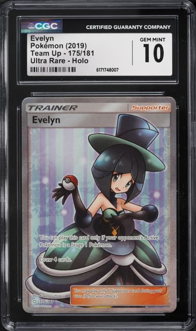 Pokemon Sun & Moon Team Up Full Art Evelyn #175