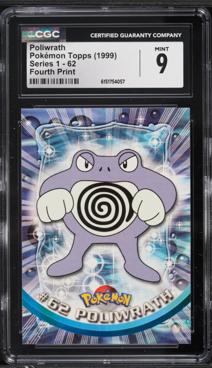 Topps Pokemon Series 1 Fourth Print Poliwrath #62