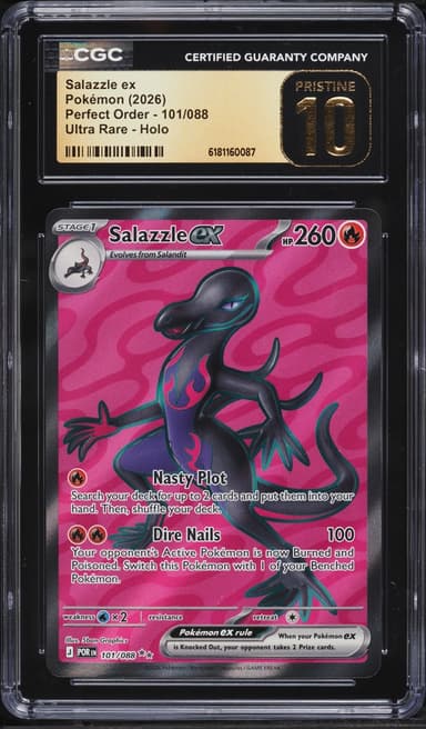 Pokemon Mega Evolution Perfect Order Full Art Salazzle Ex #101