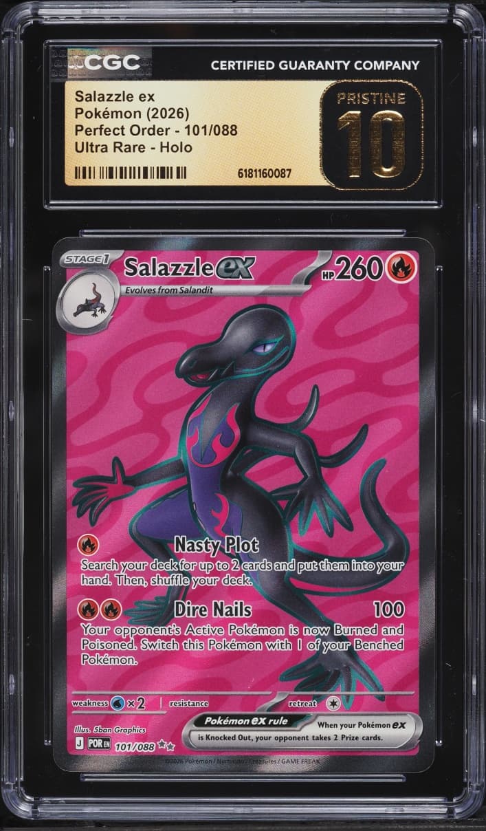 Pokemon Mega Evolution Perfect Order Full Art Salazzle Ex #101