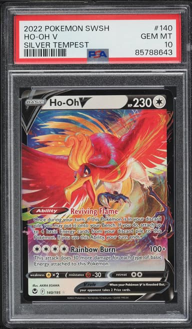 Pokemon Sword & Shield Silver Tempest Alt Art Ho-Oh V #140