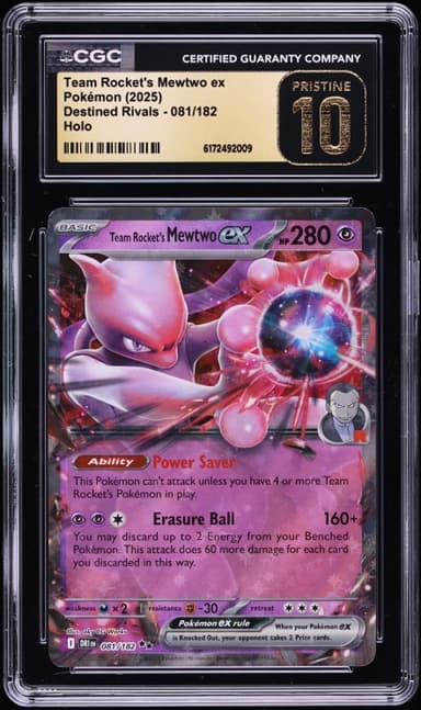 Pokemon Scarlet & Violet Destined Rivals Holo Team Rocket's Mewtwo ex #81