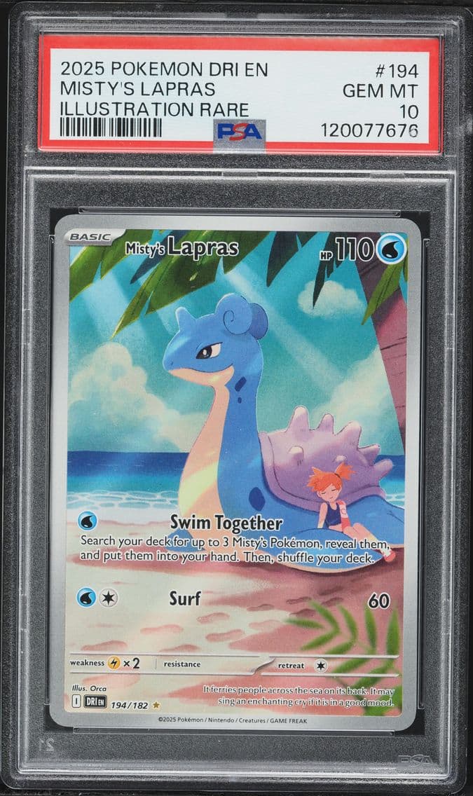 2025 #194 Misty's Lapras PSA 10