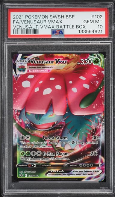Pokemon Sword & Shield Promo Battle Box Full Art Venusaur VMAX #102