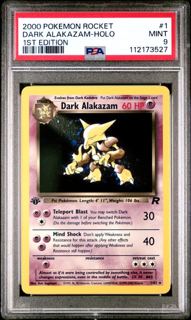 Dark Alakazam-Holo 1st Edition