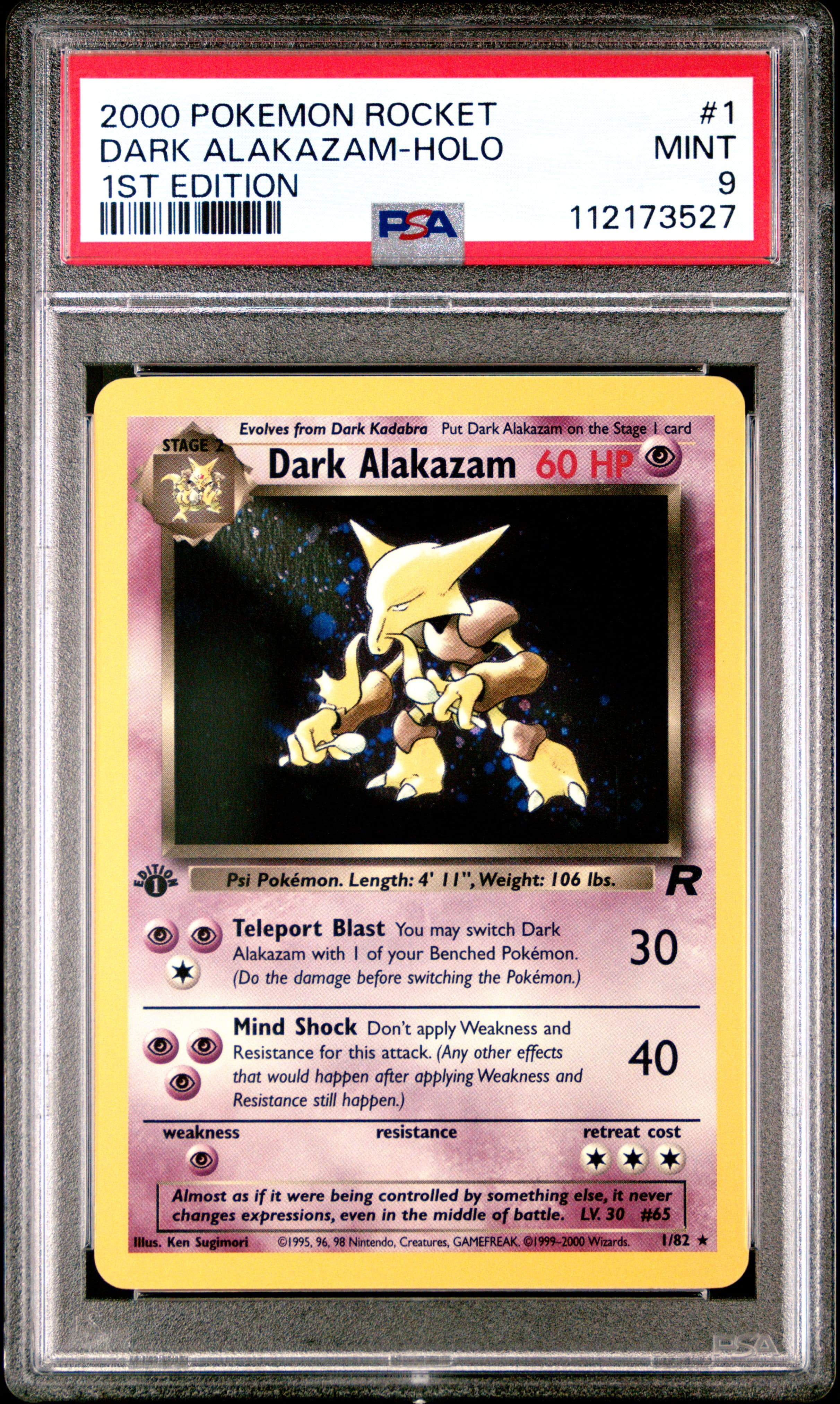 Dark Alakazam-Holo 1st Edition