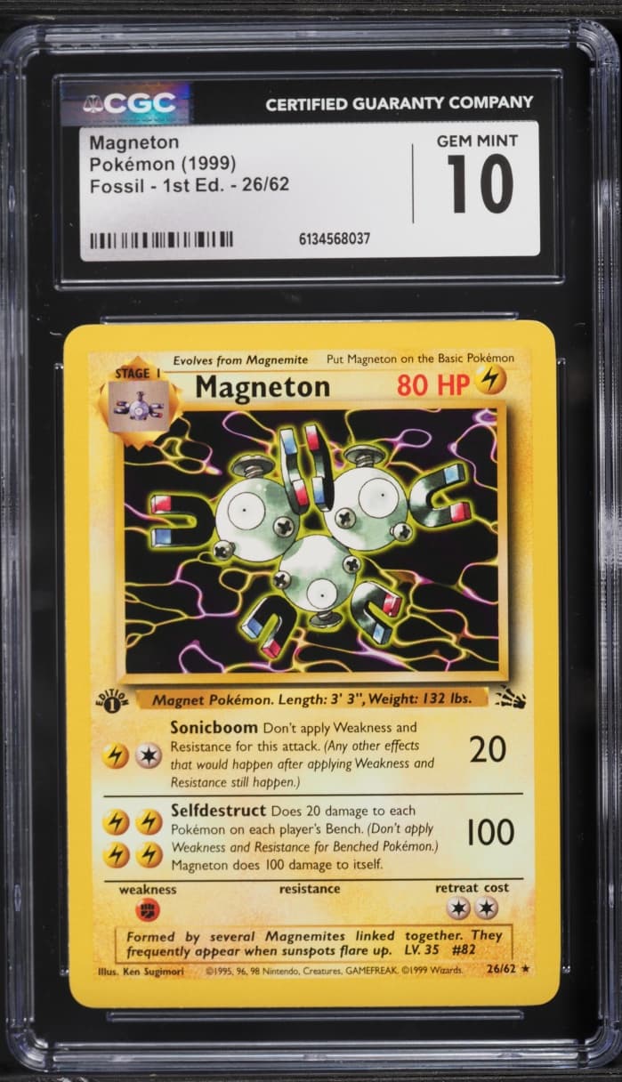 Pokemon Fossil 1st Edition Magneton #26
