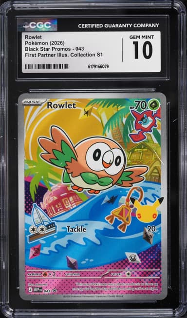 Pokemon Mega Promo First Partner Illustration Collection S1 Full Art Rowlet #43