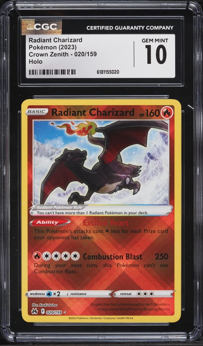 Pokemon Sword & Shield Crown Zenith Holo Radiant Charizard #20