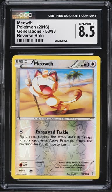 Pokemon XY Generations Reverse Holo Meowth #53