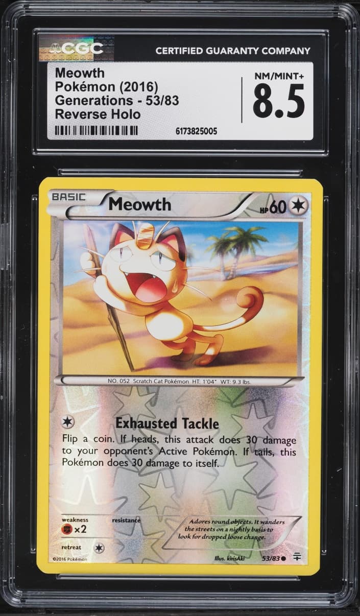 Pokemon XY Generations Reverse Holo Meowth #53