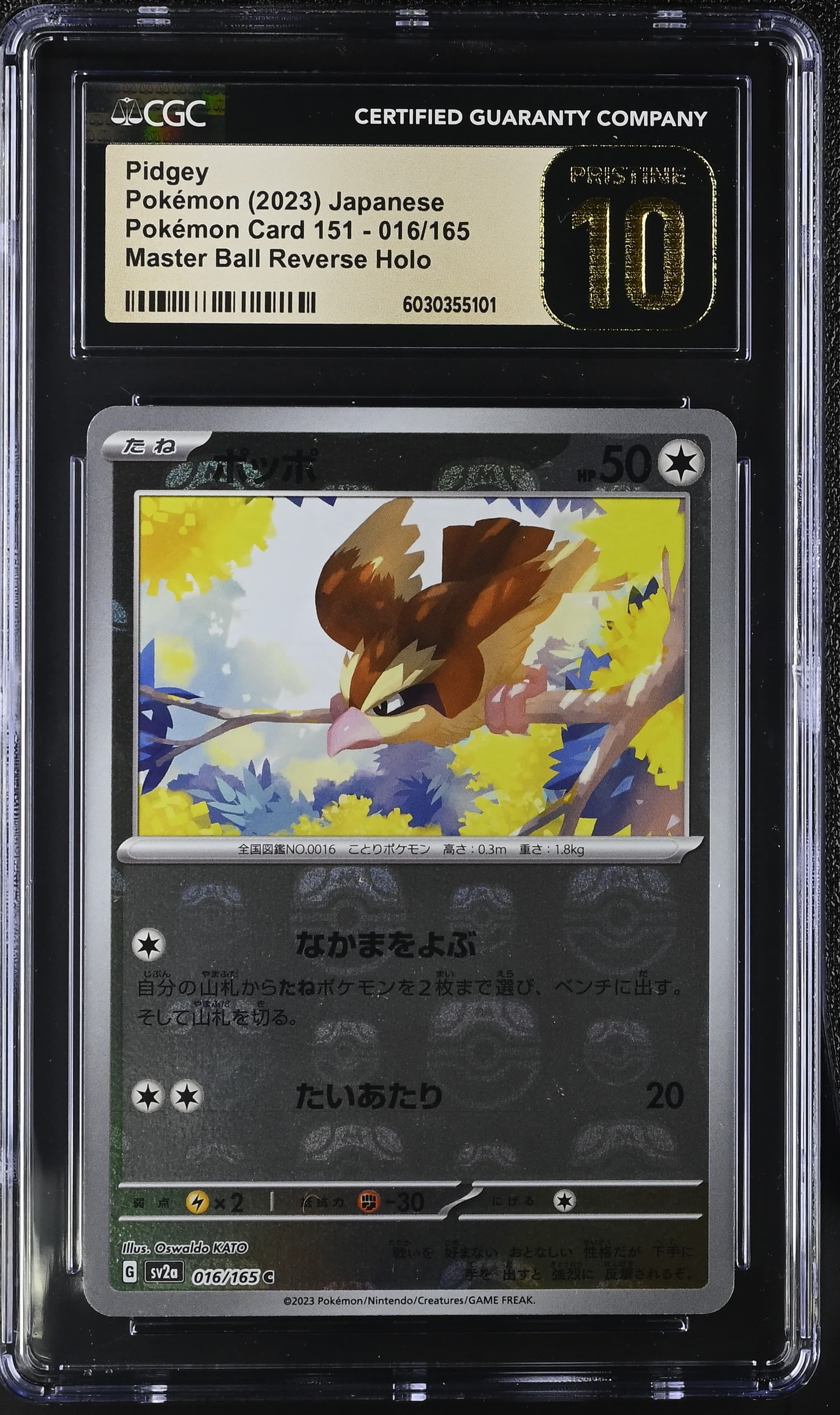 Pidgey Master Ball Reverse Holo