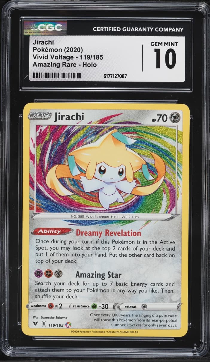 Pokemon Sword & Shield Vivid Voltage Amazing Rare Jirachi #119