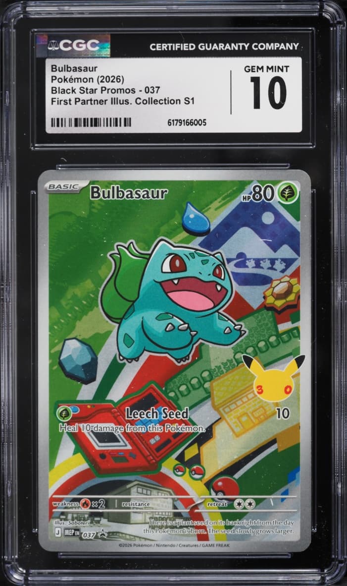 Pokemon Mega Evolution Promo First Partner Illustration Full Art Bulbasaur #37