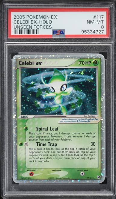 Pokemon EX Unseen Forces Holo Celebi EX #117