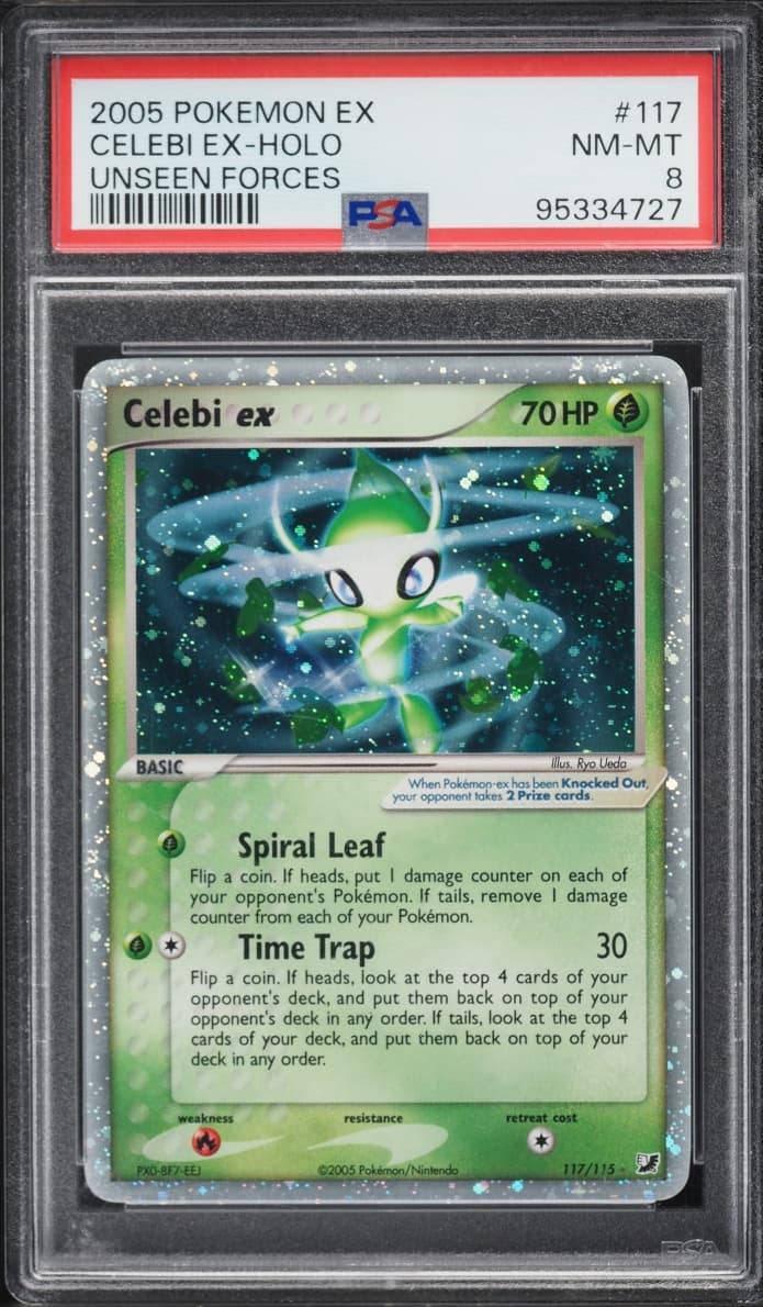 Pokemon EX Unseen Forces Holo Celebi EX #117