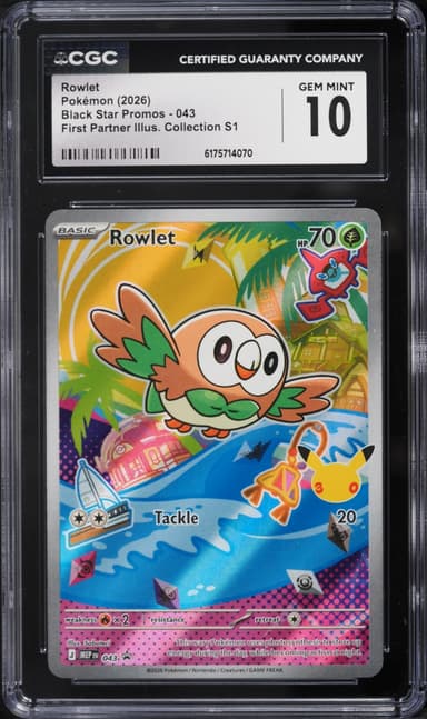 Pokemon Mega Evolution Promo First Partner Illustration Full Art Rowlet #43