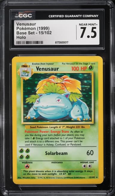 Pokemon Base Set Holo Venusaur #15