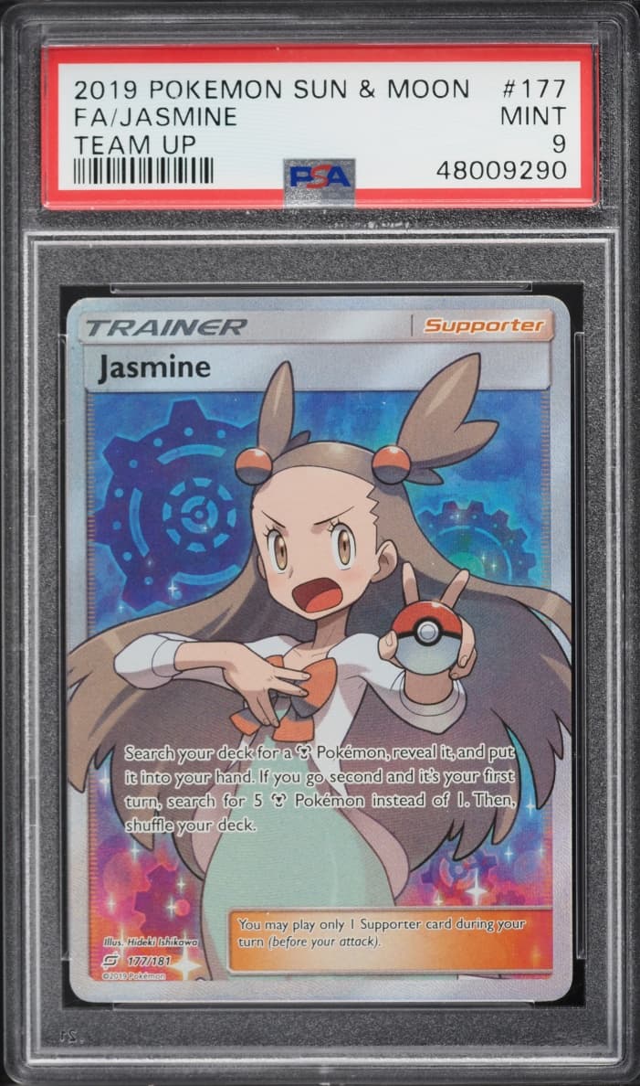Pokemon Sun & Moon Team Up Full Art Jasmine #177