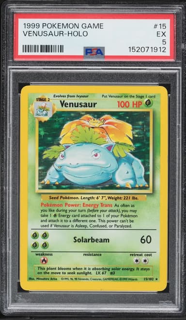 Pokemon Base Set Holo Venusaur #15