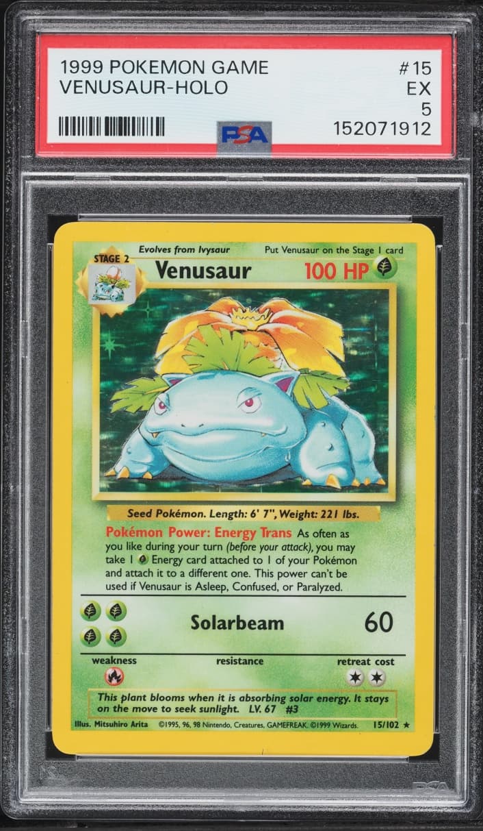Pokemon Base Set Holo Venusaur #15
