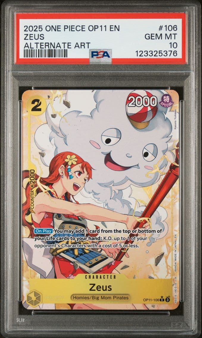 2025 #106 Zeus PSA 10 One Piece 