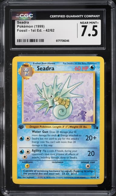 Pokemon Fossil 1st Edition Seadra #42
