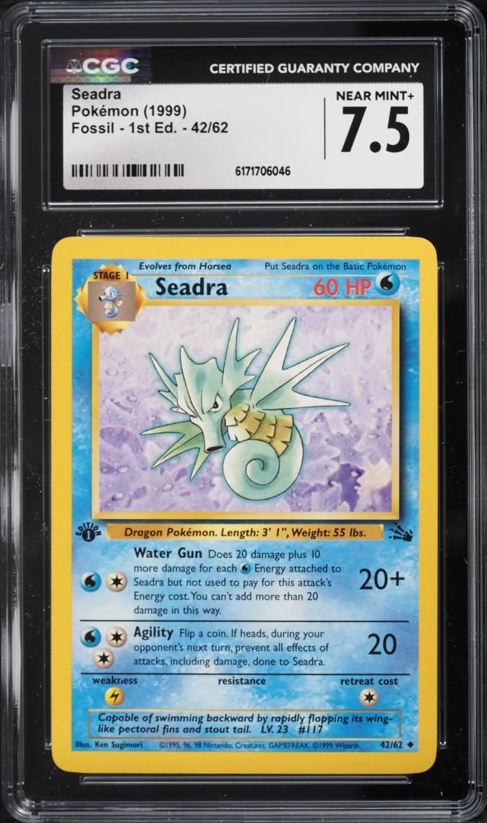 Pokemon Fossil 1st Edition Seadra #42