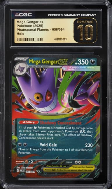 Pokemon Mega Evolution Phantasmal Flames Holo Mega Gengar EX #56