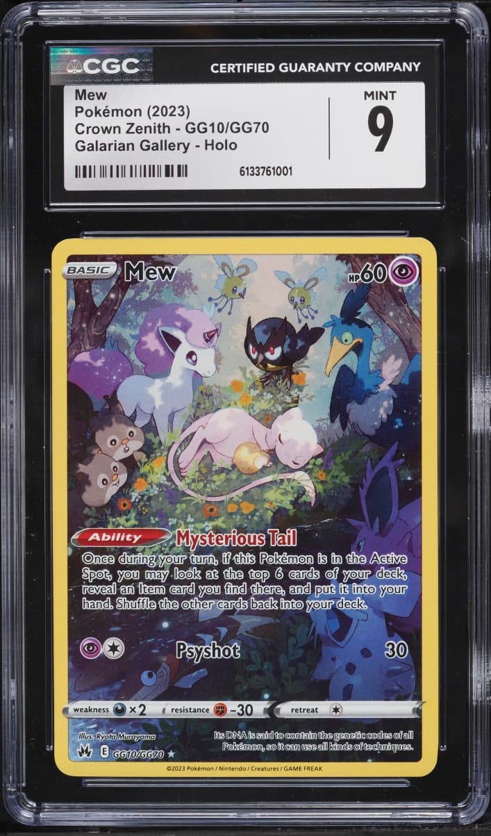 Pokemon Sword & Shield Crown Zenith Galarian Gallery Full Art Mew #GG10