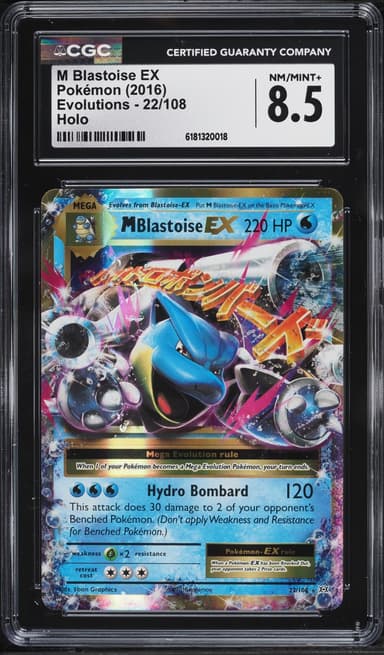 Pokemon XY Evolutions Holo M Blastoise EX #22