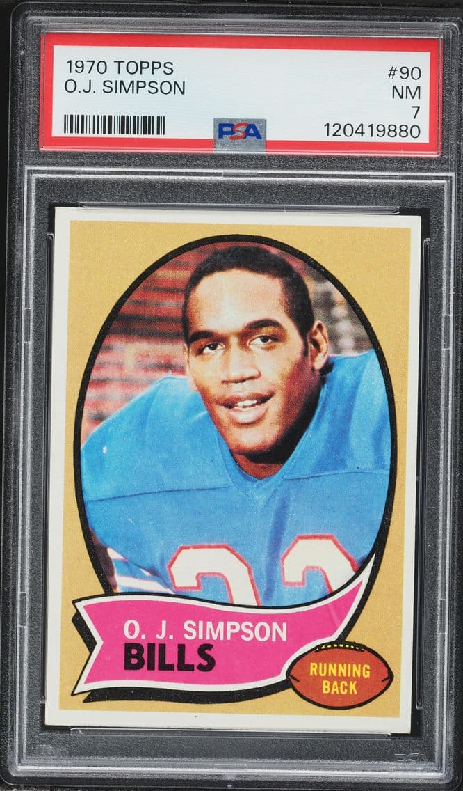 1970 #90 O.J. Simpson PSA 7 Topp
