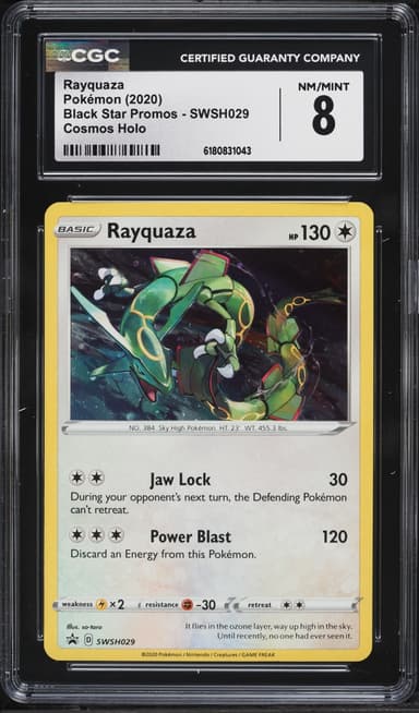 Pokemon Sword & Shield Promo Cosmos Holo Rayquaza #SWSH029