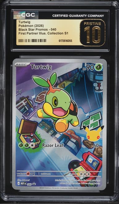 Pokemon Mega Promo First Partner Illustration S1 Full Art Turtwig #40