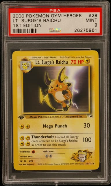 LT. Surge's Raichu 1st Edition