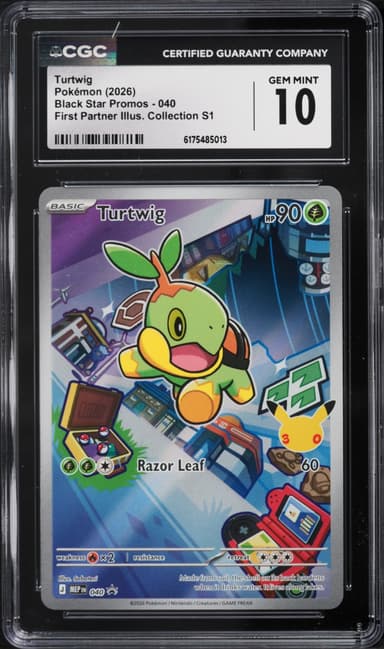 Pokemon Mega Evolution Promo First Partner Illustration Full Art Turtwig #40