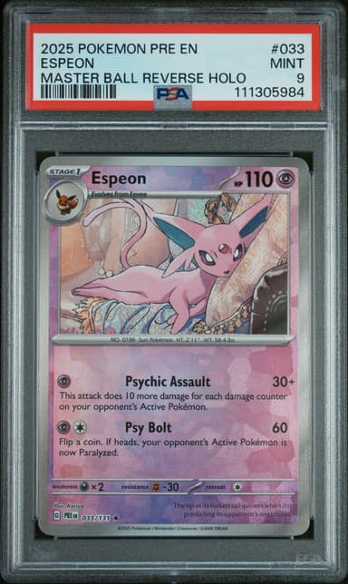 Espeon Master Ball Reverse Holo