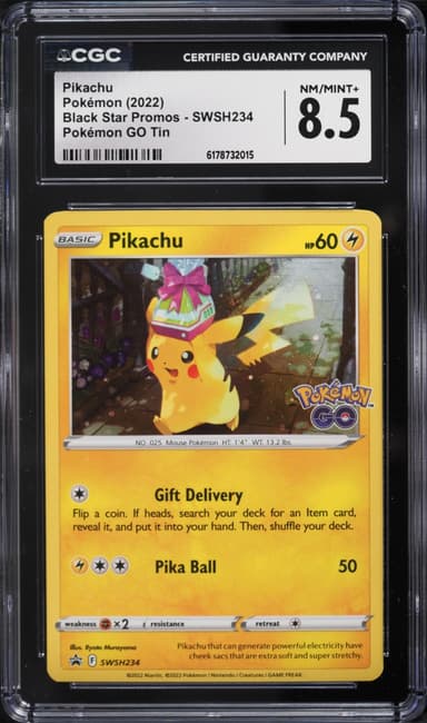 Pokemon Sword & Shield Promo GO Tin Holo Pikachu #SWSH234