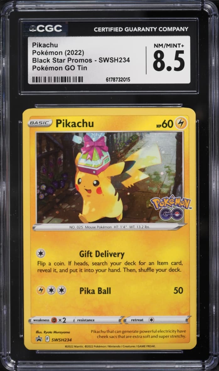 Pokemon Sword & Shield Promo GO Tin Holo Pikachu #SWSH234