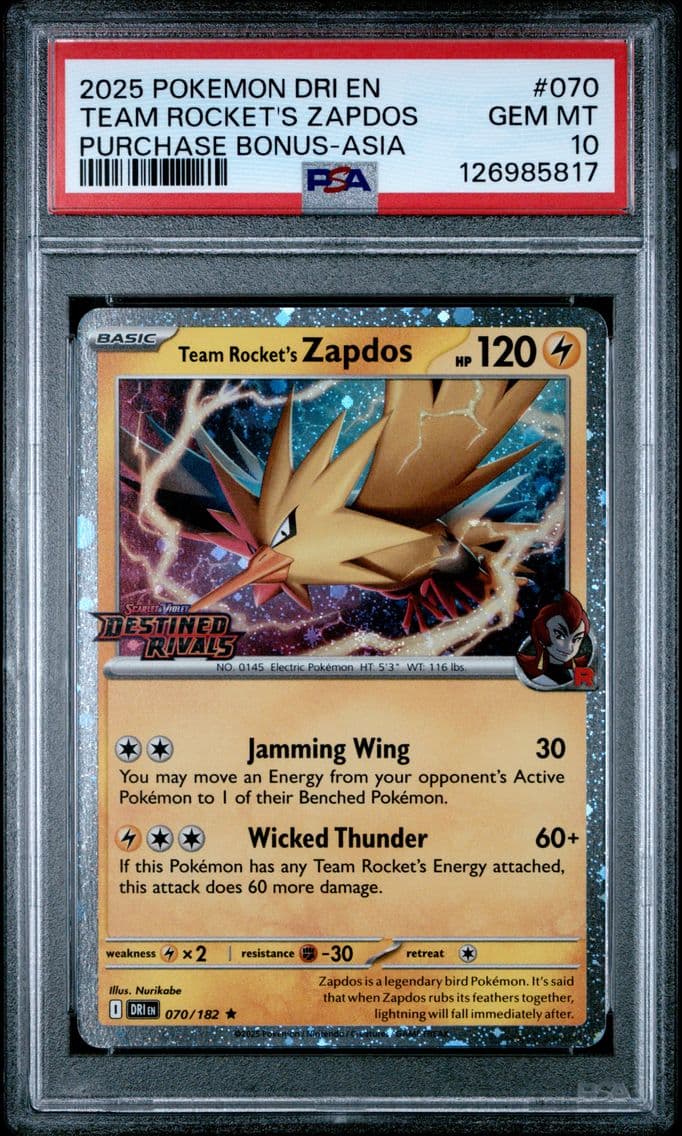 2025 #070 Team Rocket's Zapdos P