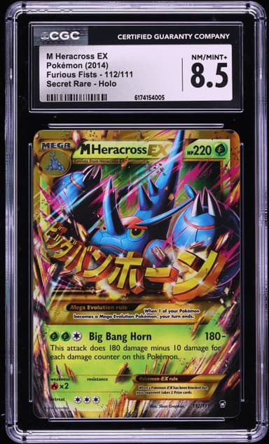 Pokemon XY Furious Fists SEC M Heracross EX #112