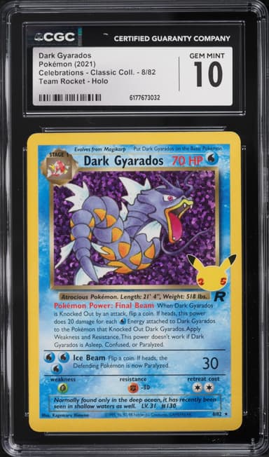 Pokemon Sword & Shield Celebrations Classic Collection Holo Dark Gyarados #8